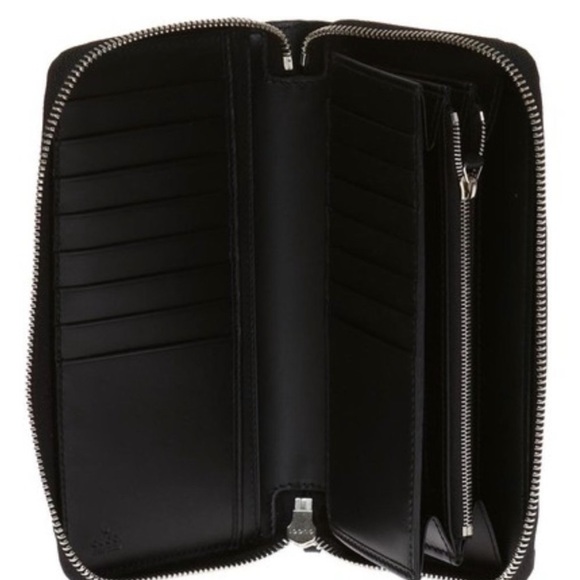 Gucci Guccissima With Web Zip Wallet In Dark Navy - Picture 3 of 10